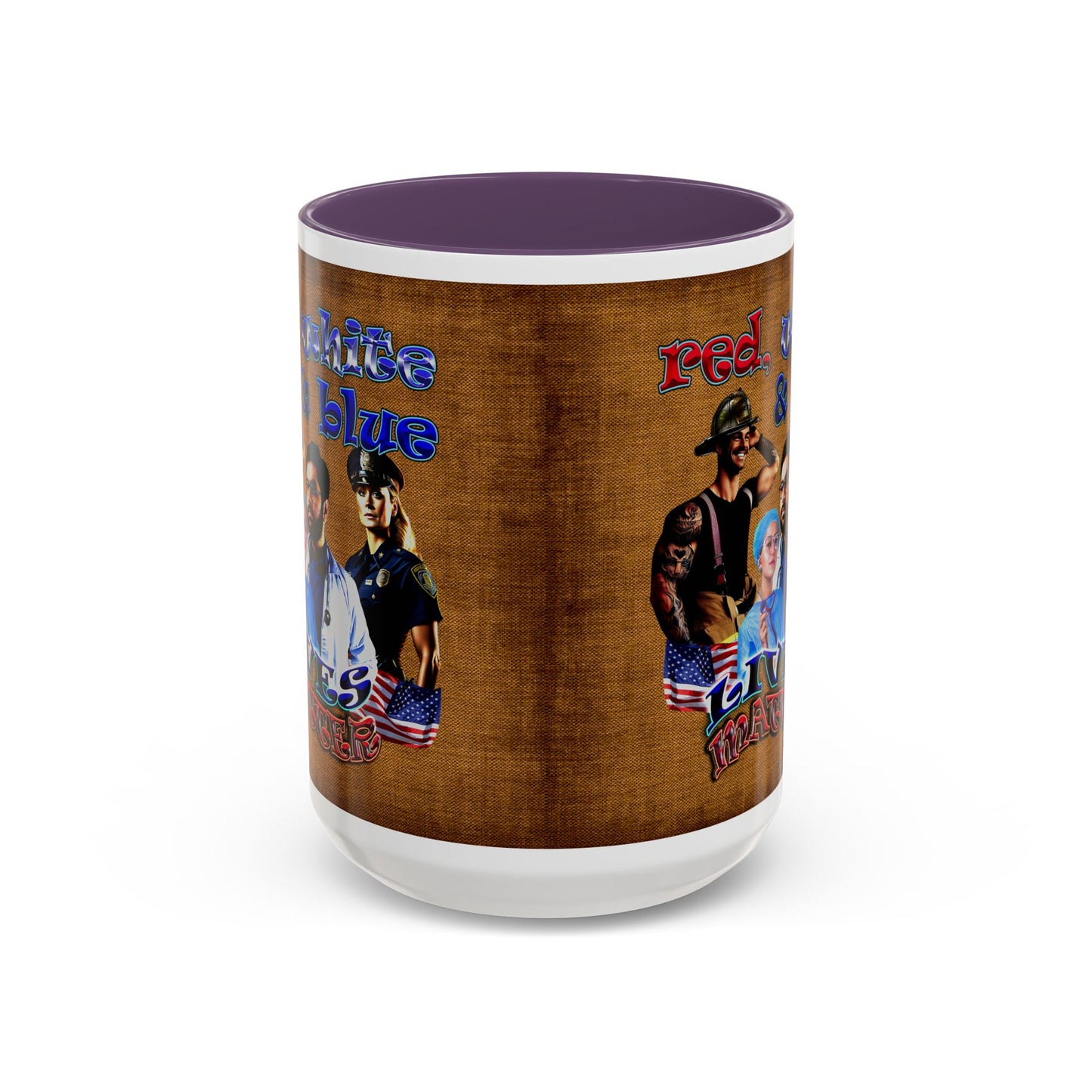 rw&b lives matter - Accent Mug (brown papyrus)