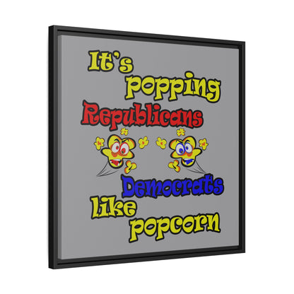 popping like popcorn - framed canvas art (grey)