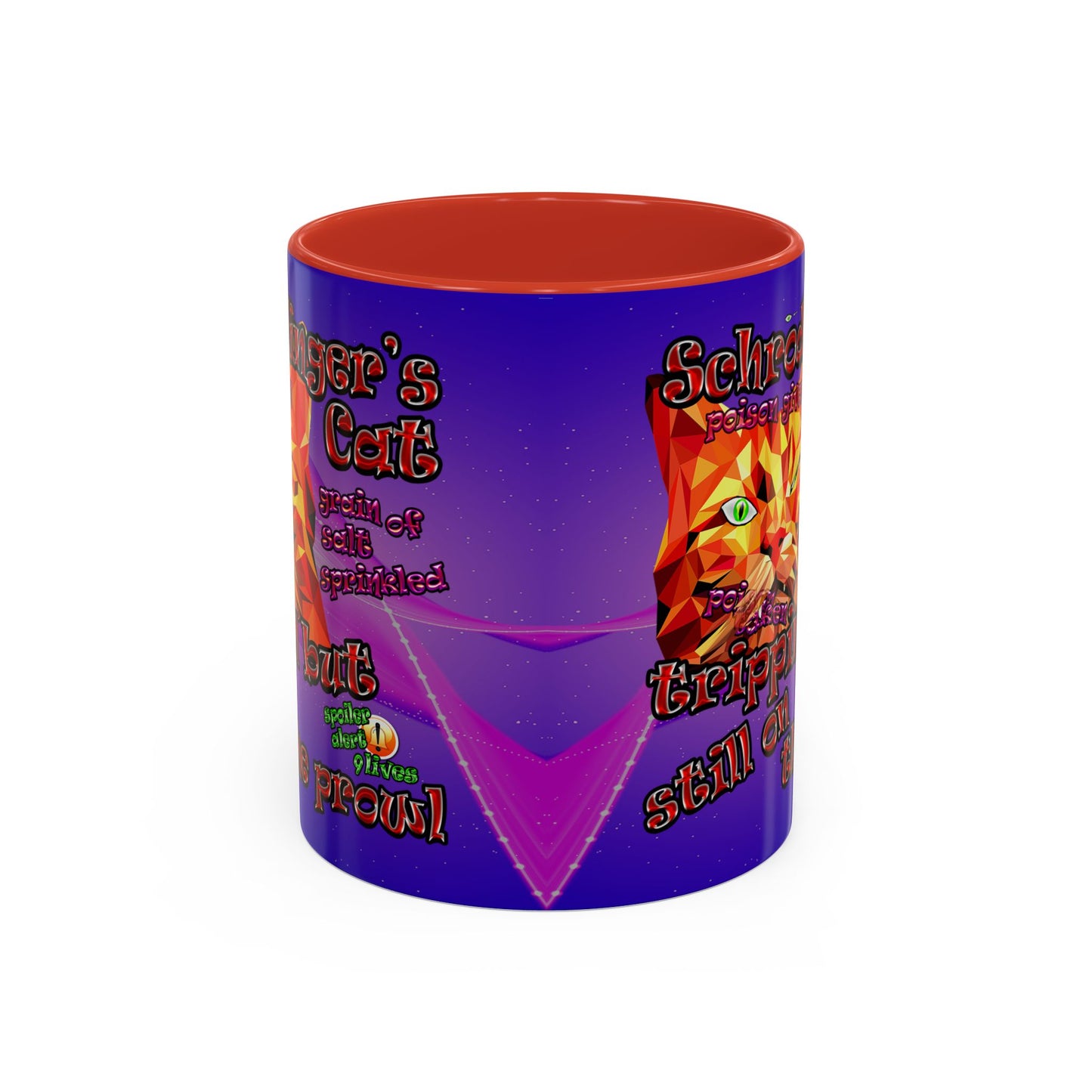 schrodinger's cat - Accent Mug (purple-pink wave)