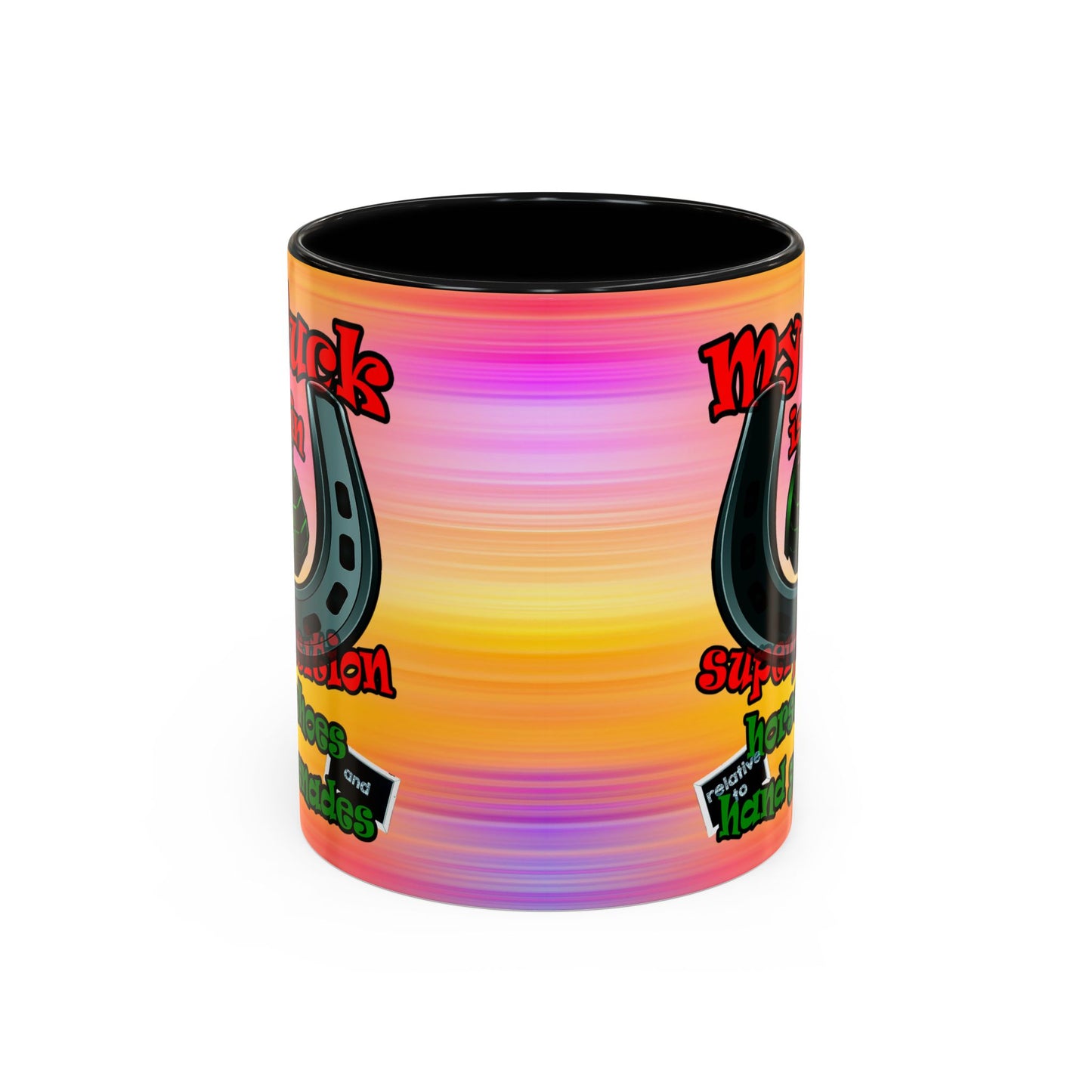 my luck - Accent Mug (color blur)