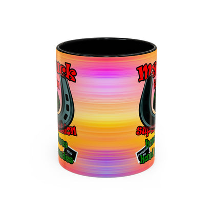 my luck - Accent Mug (color blur)