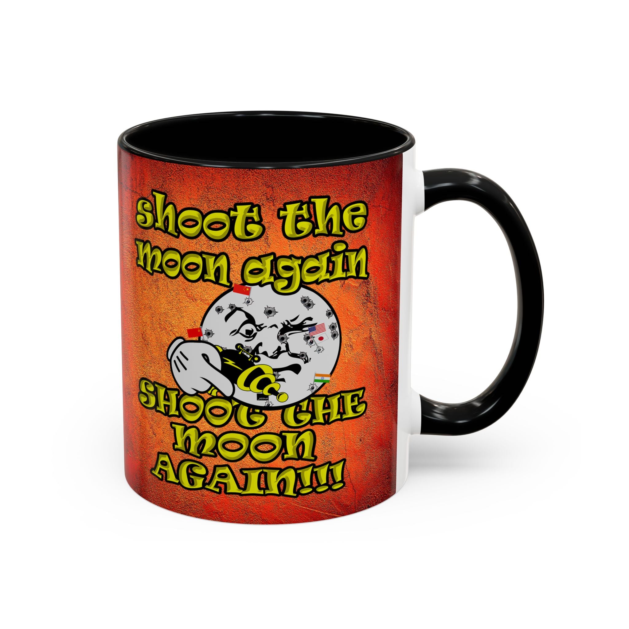 shoot the moon again - Accent Mug (burnt orange)