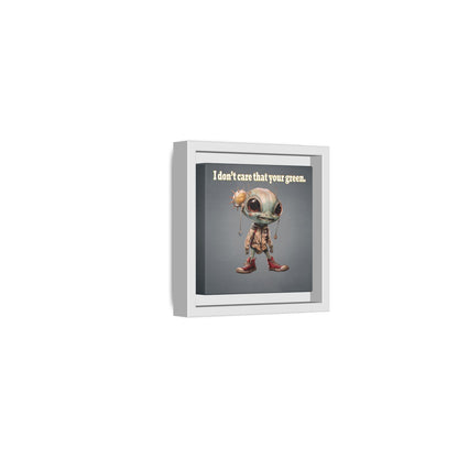 I don't care that your green - framed canvas art (grey-light grey)