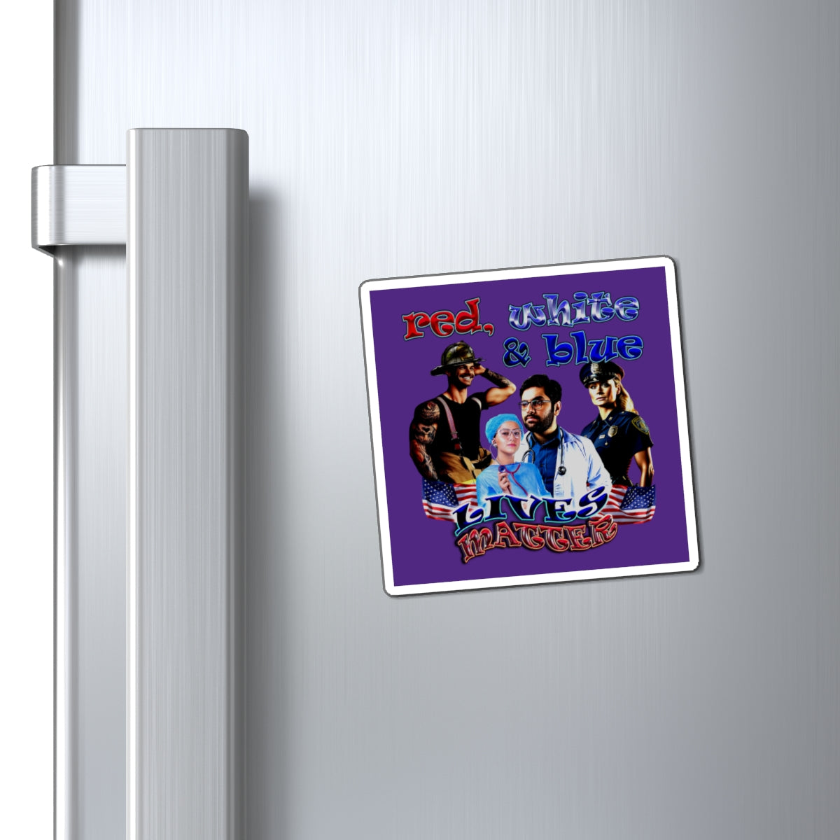 rw&b lives matter - Magnets - (purple)