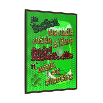 celtics logo - framed canvas art (logo green)