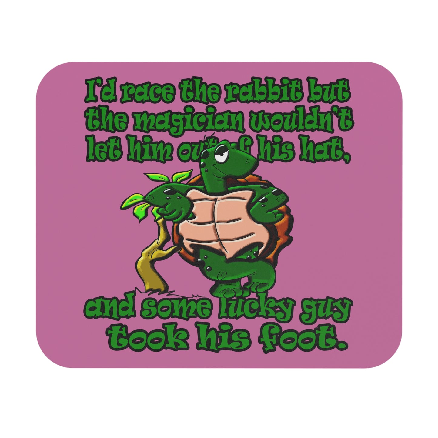 turtle race - Mouse Pad (Rectangle) (light pink)