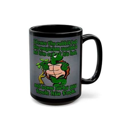 turtle race - Black Mug (grey-light grey)