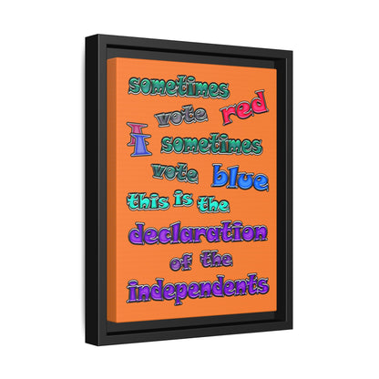 declaration of the independents - framed canvas art (crusta)