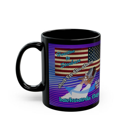 shoot for the stars - Black Mug (purple wave)
