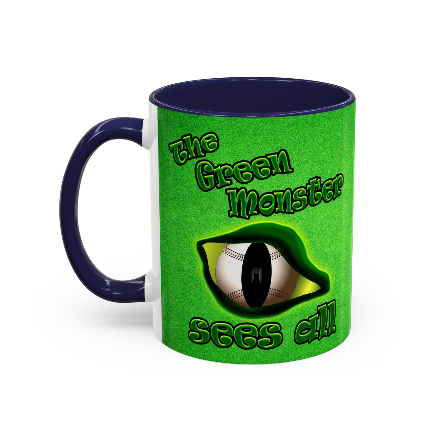 green monster - Accent Mug (green turf)