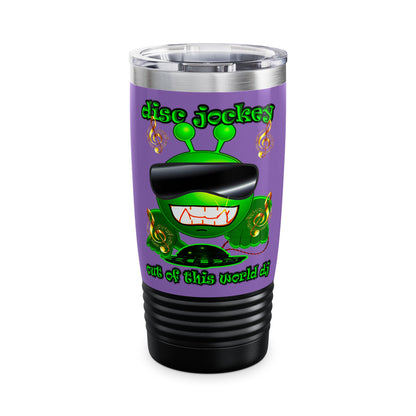 disc jockey - Ringneck Tumbler, 20oz (light purple)