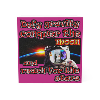 defy conquer reach - note cube (pink)