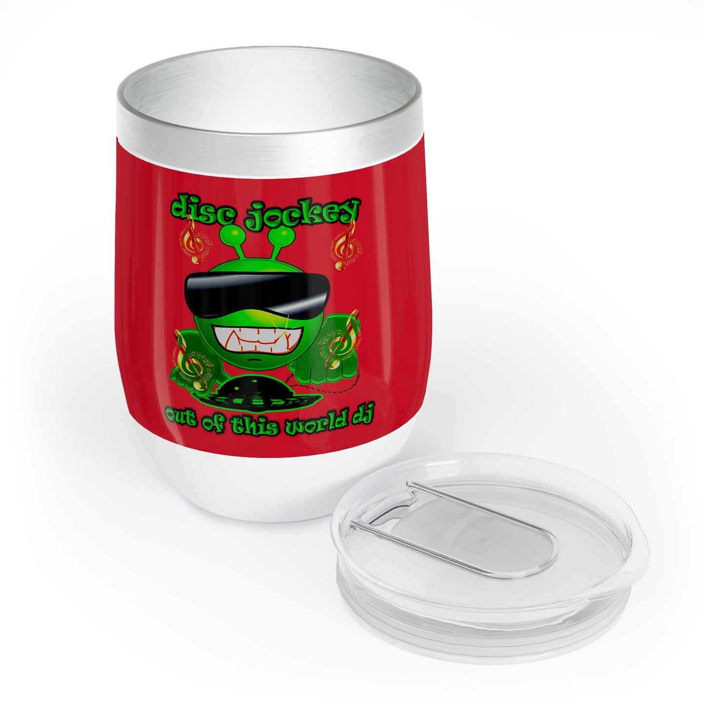 disc jockey - Chill Wine Tumbler (dark red)