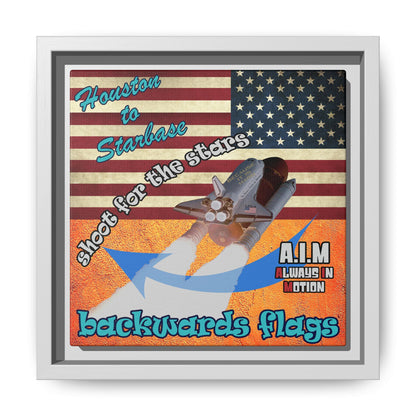 shoot for the stars - framed canvas art (burnt orange)