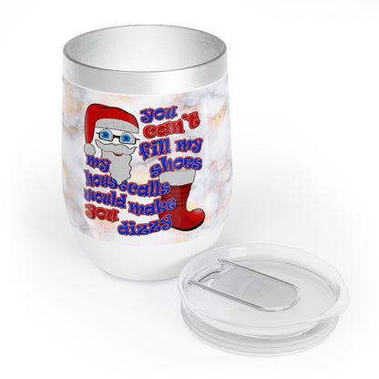 santa's shoes - Chill Wine Tumbler (white marble)