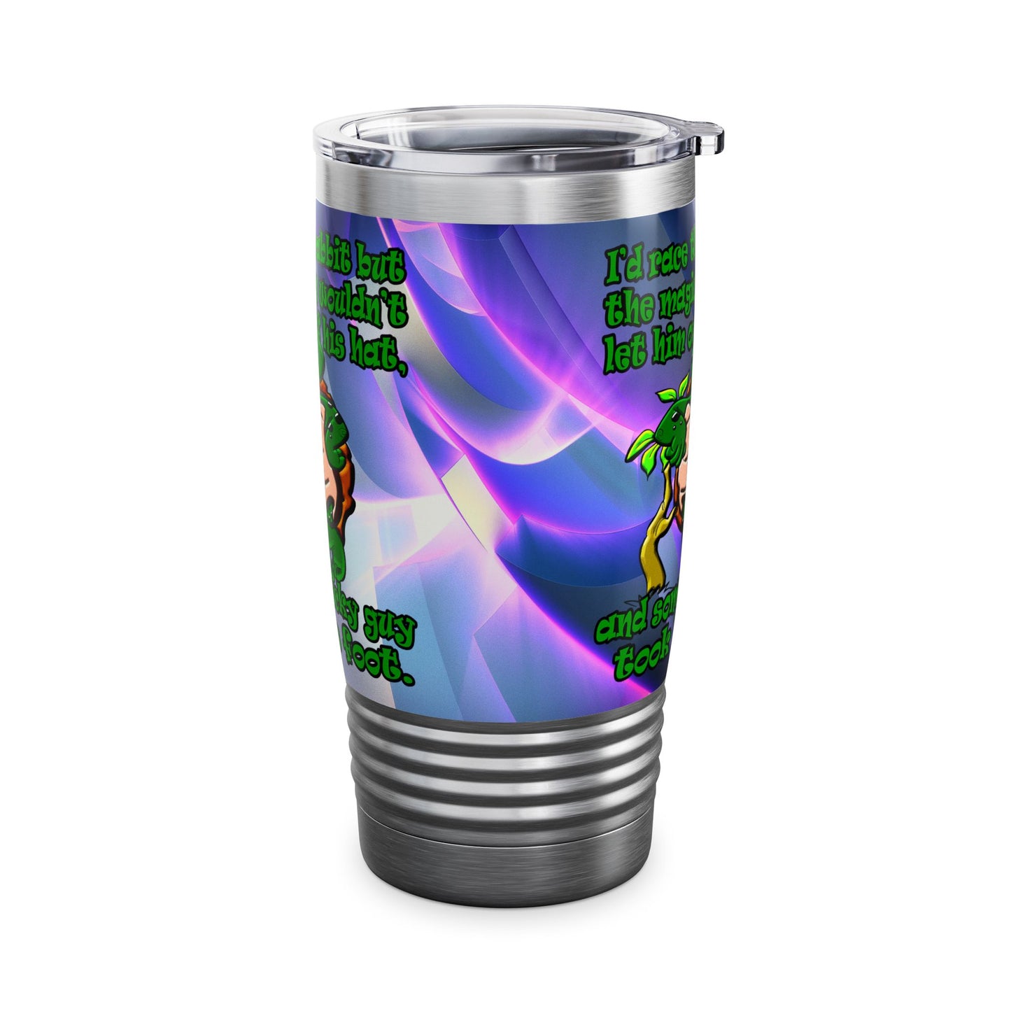 turtle race - Ringneck Tumbler, 20oz (grey-pink wave)