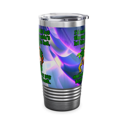 turtle race - Ringneck Tumbler, 20oz (grey-pink wave)