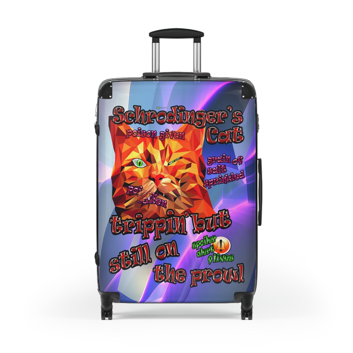 schrodinger's cat - Suitcase (grey-pink wave)