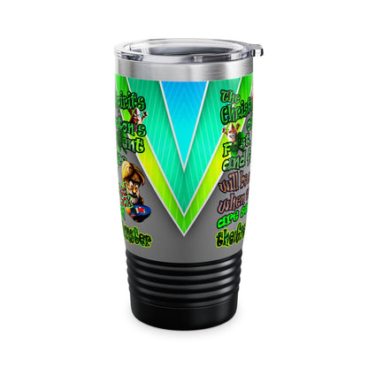 christmas spirits of boston - Ringneck Tumbler, 20oz (rainbow split)