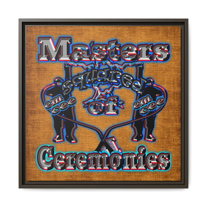 em cee squared - framed canvas art (brown papyrus)