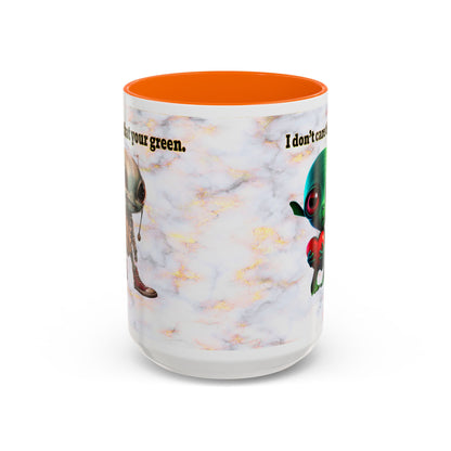 I don't care that your grey - Accent Mug (white marble)