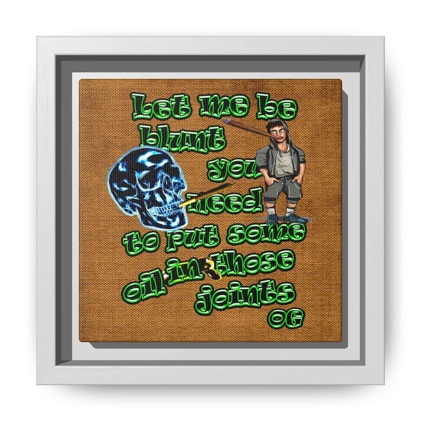og - framed canvas art (brown papyrus)