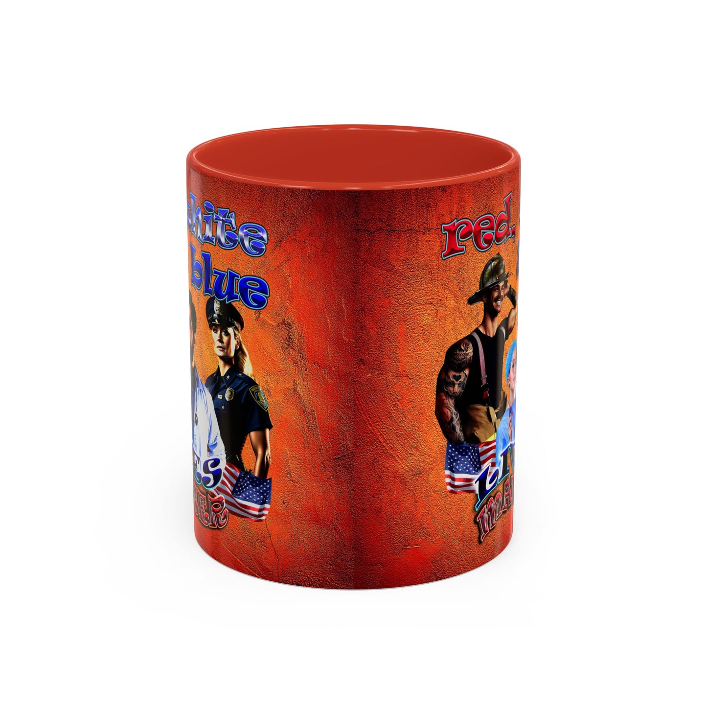 rw&b lives matter - Accent Mug (burnt orange)