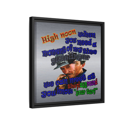 high noon - framed canvas art (brushed nickel)