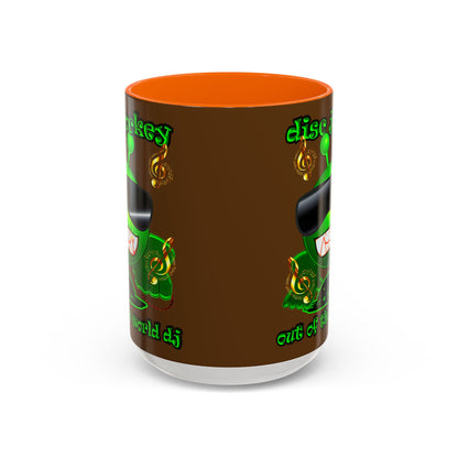 disc jockey - Accent Mug (brown)