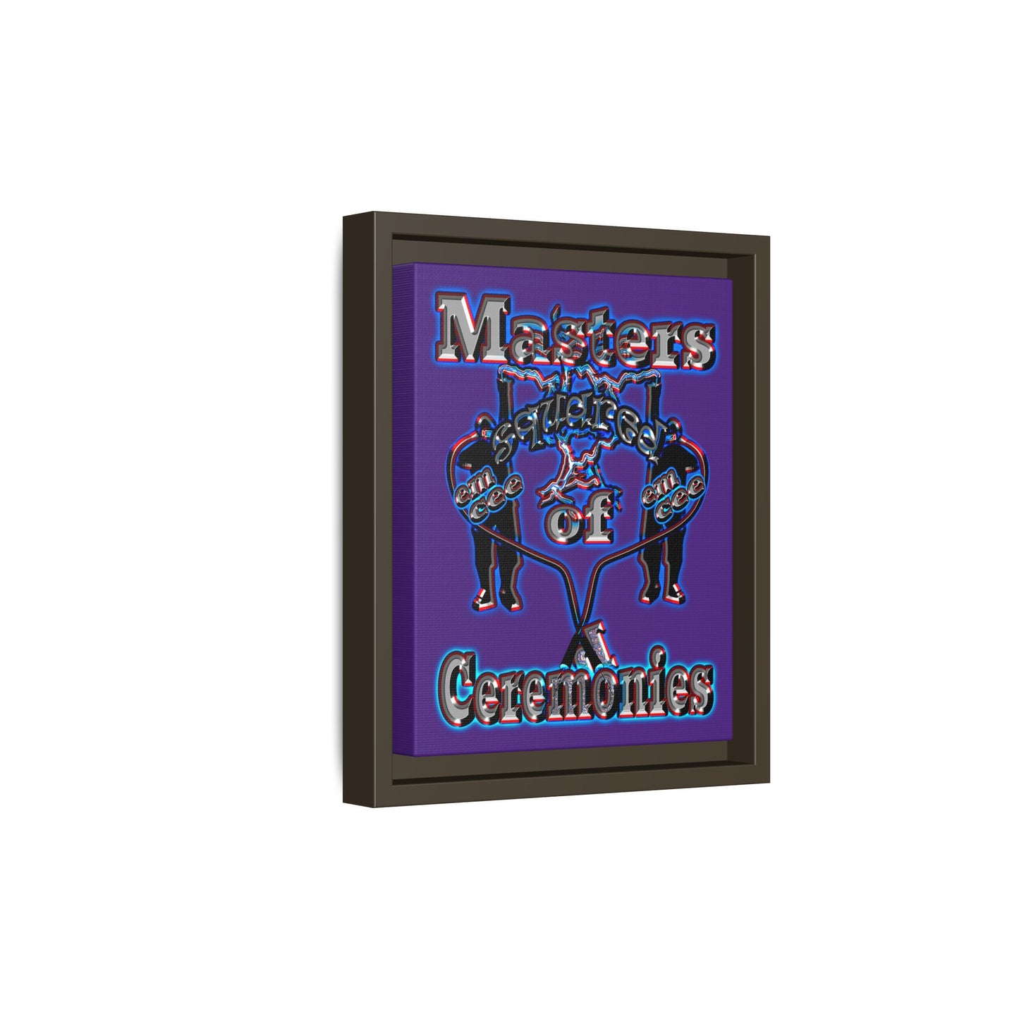 em cee squared - framed canvas art (purple)