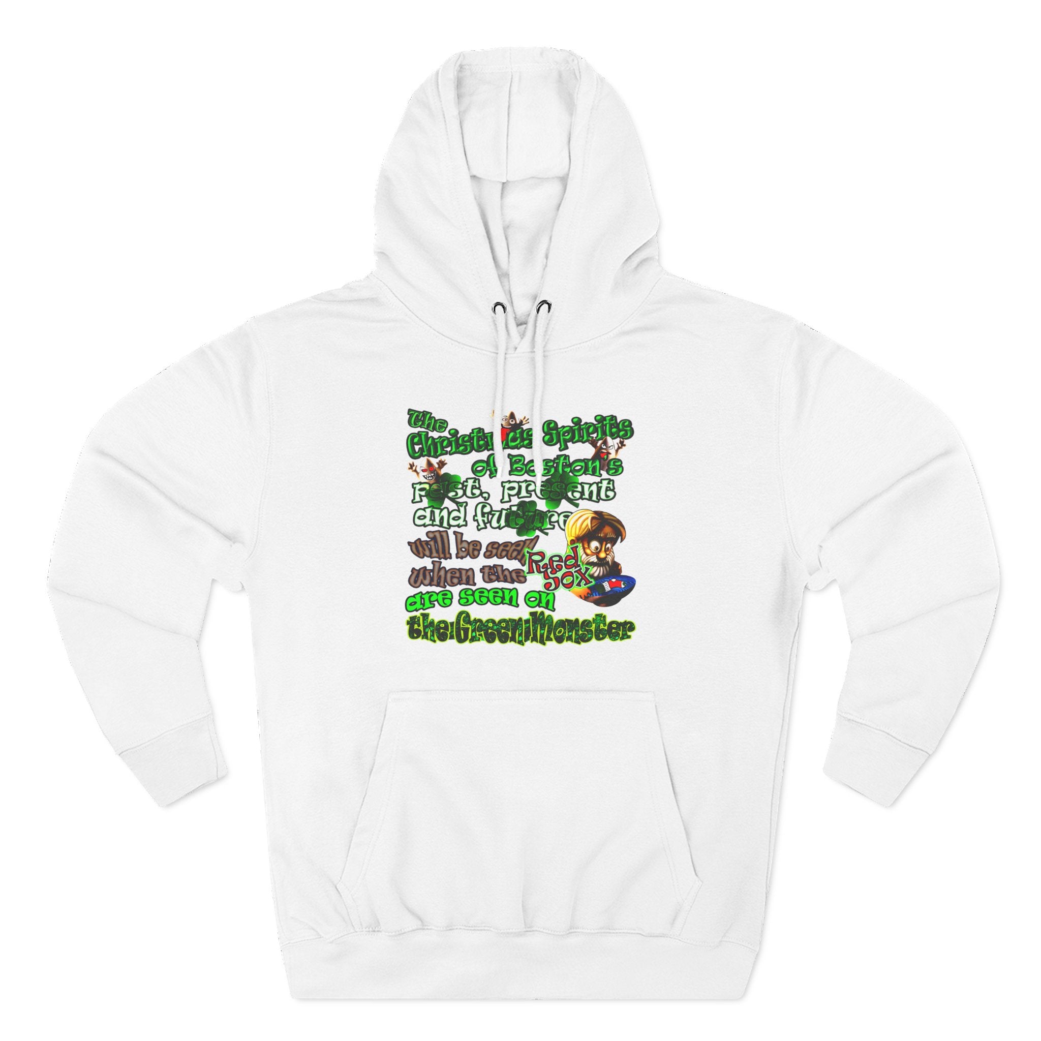 christmas spirits of boston - Three-Panel Fleece Hoodie