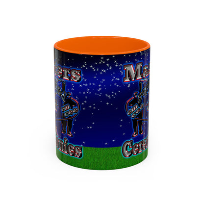 em cee squared - Accent Mug ('snoops' background)
