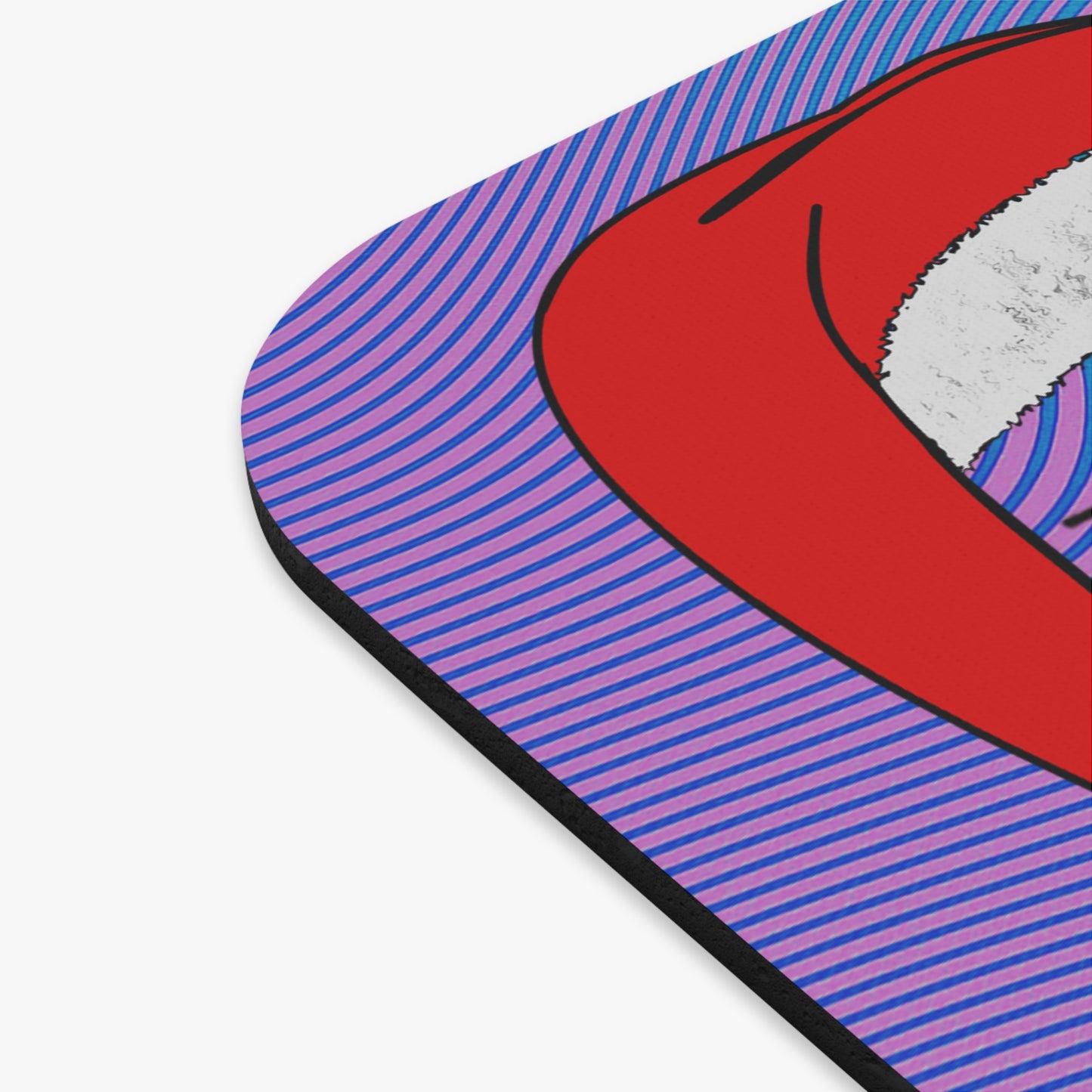 santa's shoes - Mouse Pad (Rectangle) (light blue-purple wave)