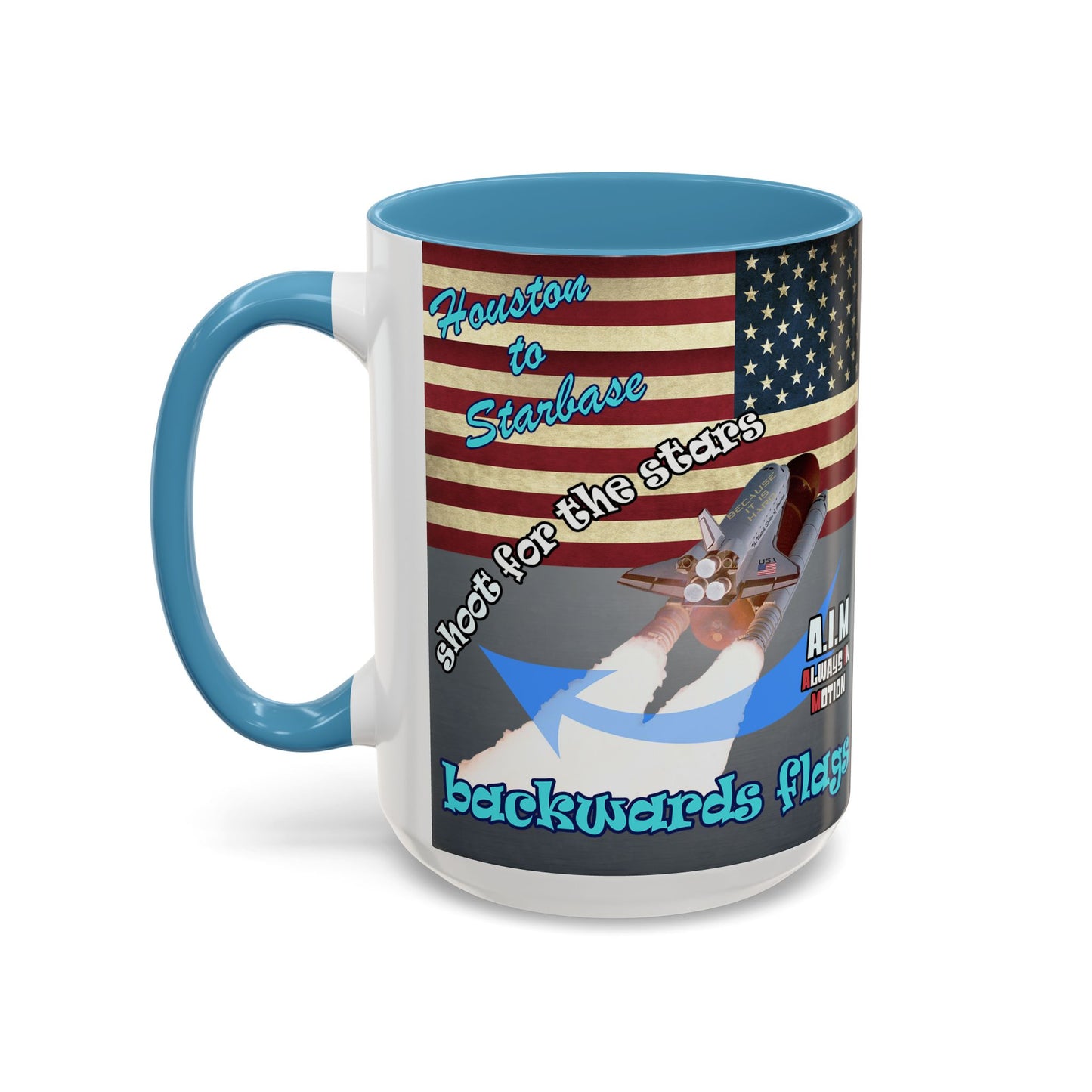 shoot for the stars - Accent Mug (grey-light grey)