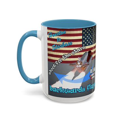 shoot for the stars - Accent Mug (grey-light grey)