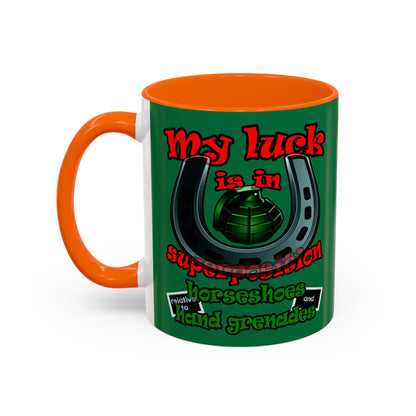 my luck - Accent Mug (dark green)