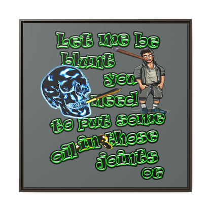 og - framed canvas art (dark grey)