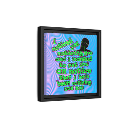 noticed you noticing - framed canvas art (light blue-purple wave)