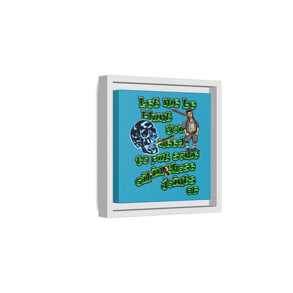 og - framed canvas art (turquoise)