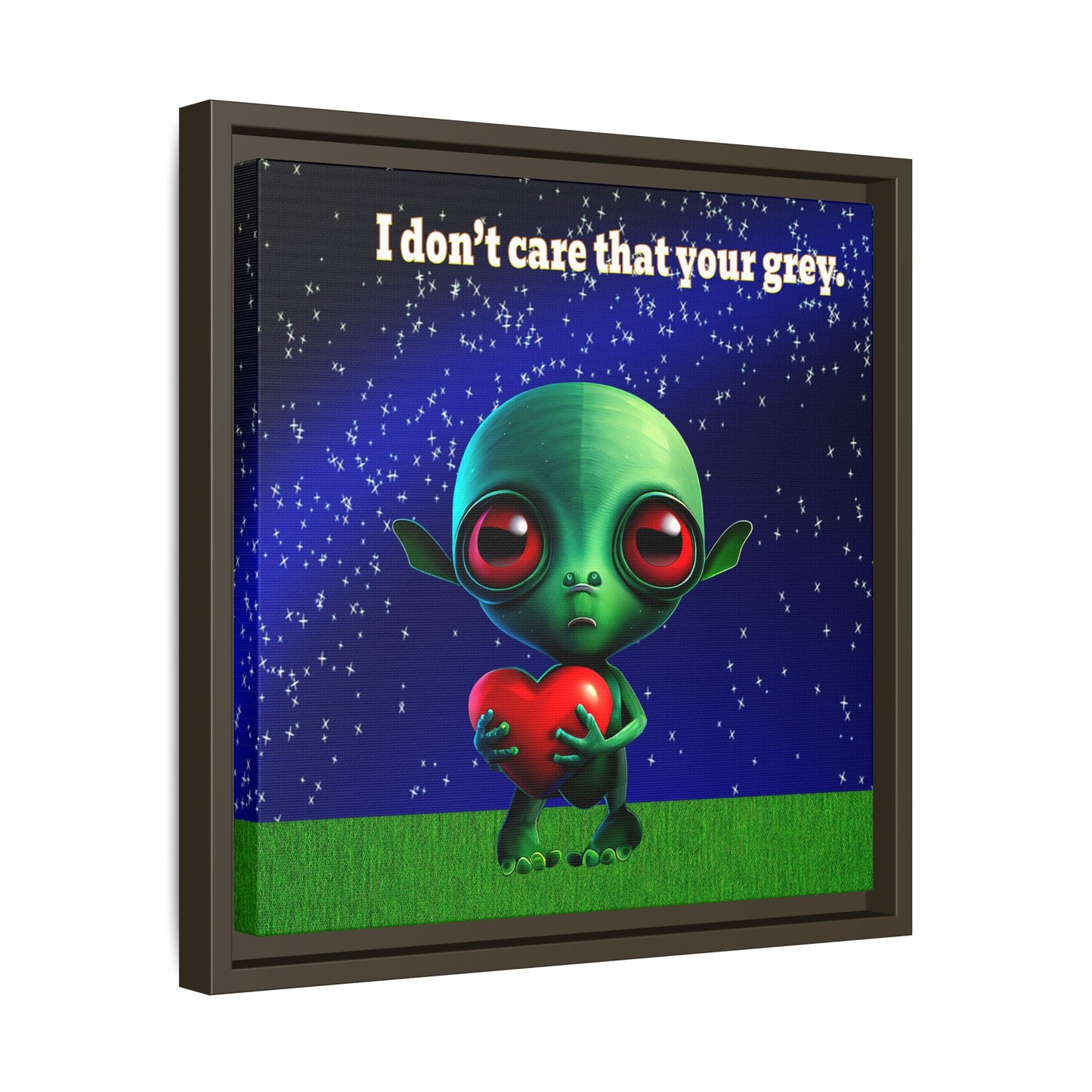 I don't care that your grey - framed canvas art ('snoops' background)