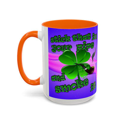 celtics logo - Accent Mug (purple-pink wave)