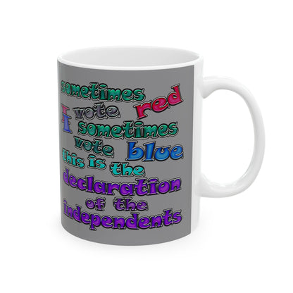 declaration of the independents - White Mug (grey)