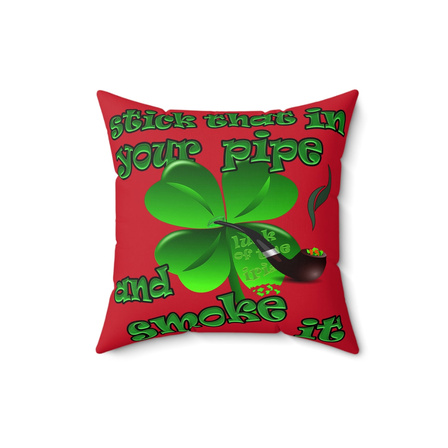celtics logo - Spun Polyester Square Pillow - (dark red)