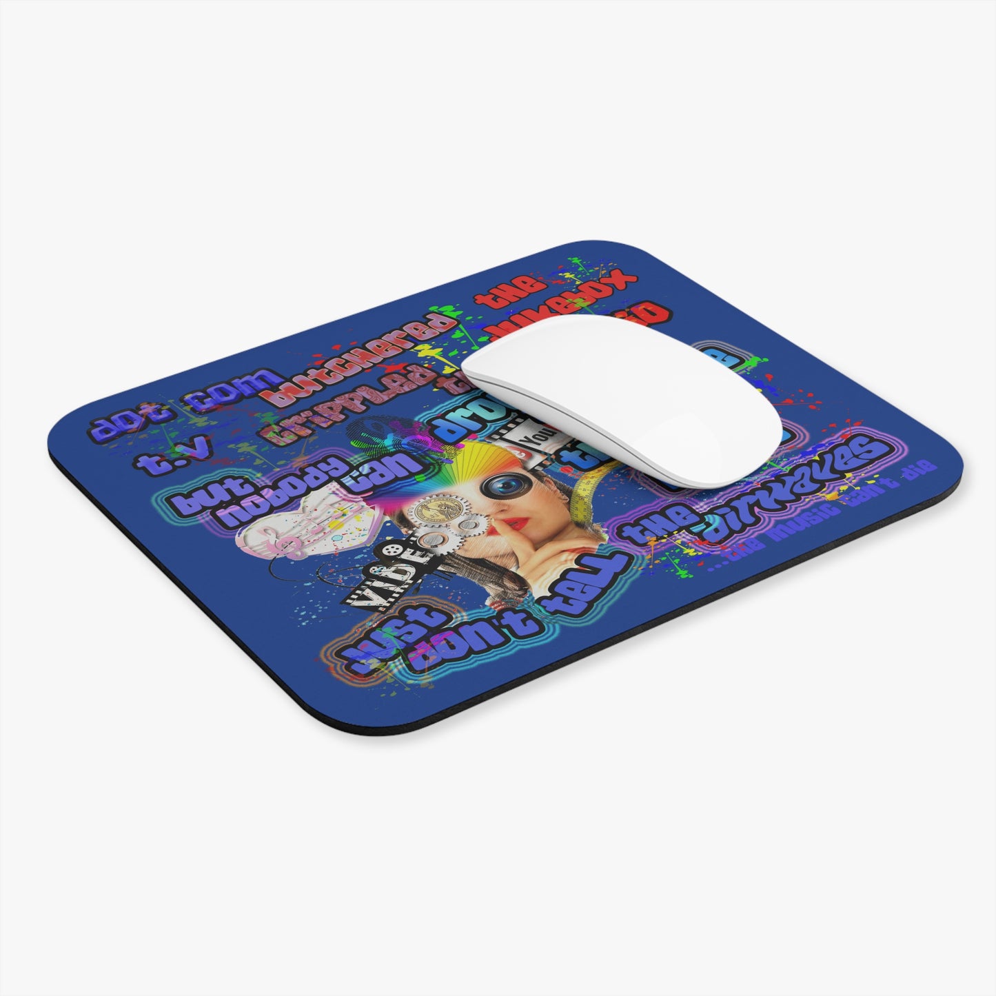 drop the beat - Mouse Pad (Rectangle) (dark blue)