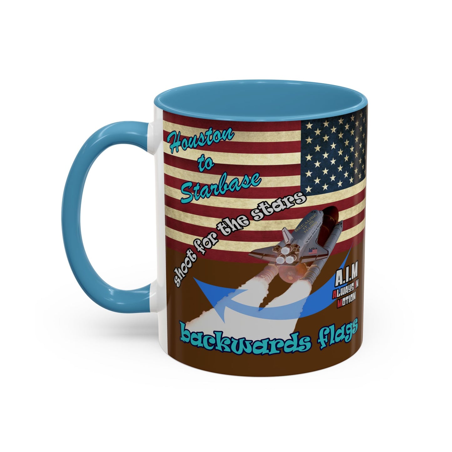 shoot for the stars - Accent Mug (brown)