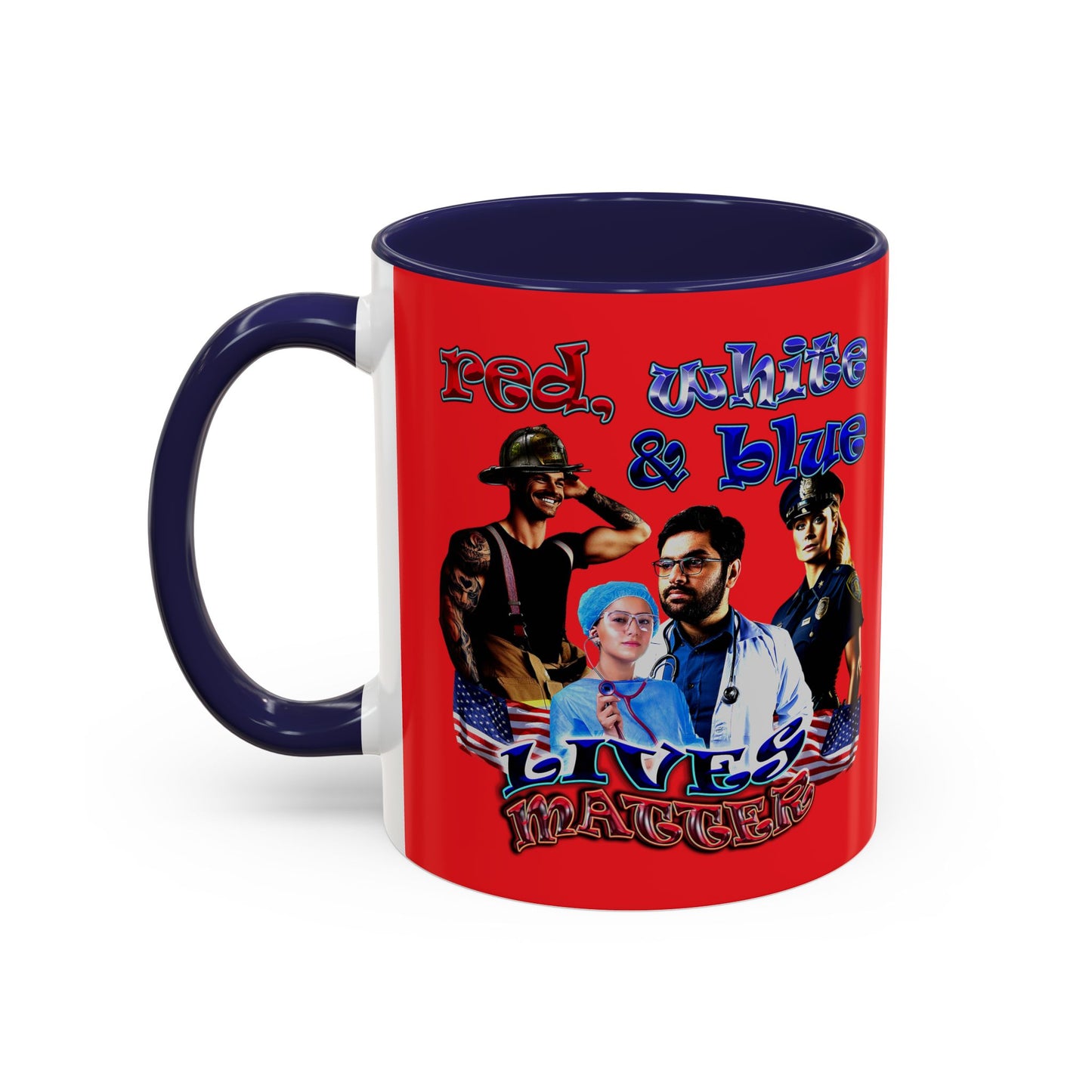 rw&b lives matter - Accent Mug (red)