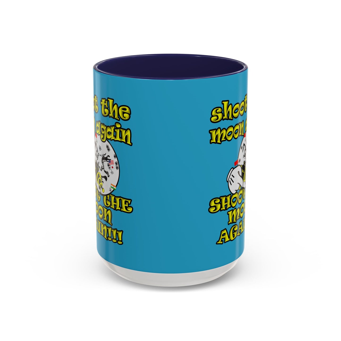 shoot the moon again - Accent Mug (turquoise)