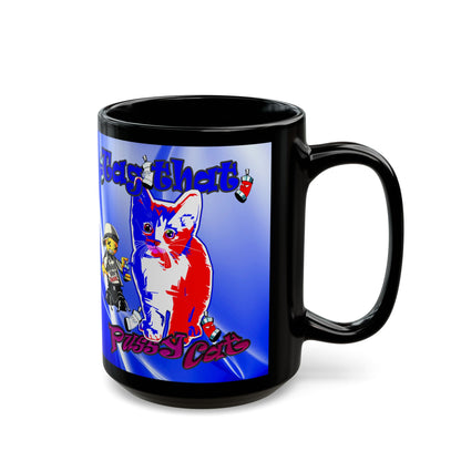 tag that - Black Mug (blue-white wave)