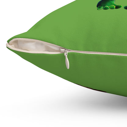 I don't care that your grey - Spun Polyester Square Pillow - (green)
