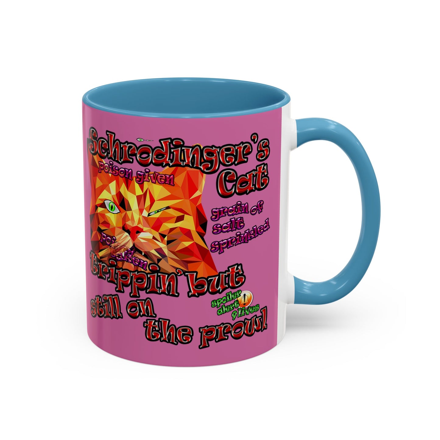 schrodinger's cat - Accent Mug (light pink)